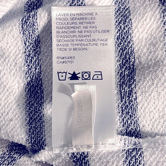 Tommy Hilfiger Sport Striped Blue and White 1/4 Zip Pullover Large - Picture 10 of 12